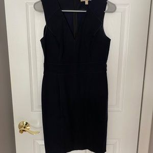Banana Republic Navy Sleeveless Sloan Sheath Dress